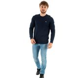 Tommy Jeans Erkek Yuvarlak Yaka Kazak, Mavi (Karanlık Gece Donanması), S