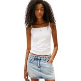 Tommy Jeans Kadın T-Shirt 5003238587, Beyaz, M