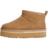 Tommy Jeans Kadın Tjw Flatform Kar Botu Süet En0en02841 Hibrit, Haki Bronz Büküm, 36 EU