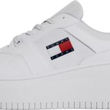 Tommy Jeans Kadın Tjw Retro Basket Flatform Ess Spor Ayakkabı, White, 38 EU