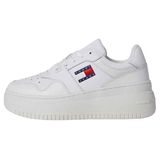 Tommy Jeans Kadın Tjw Retro Basket Flatform Ess Spor Ayakkabı, White, 40 EU