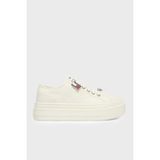 Tommy Jeans Kanvas Platformlu Süslemeli Sneaker Ayakkabı Bayan Ayakkabı EN0EN02959 Ybl - Beyaz