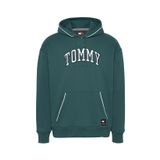 Tommy Jeans Kapüşon Yaka Yeşil Erkek Sweatshırt DM0DM19760CWG RLX VARSITY PIPPING