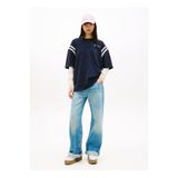 Tommy Jeans Lacivert Kadın Standart Fit T-Shirt TJW OVS VARSITY SS TEE