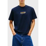 Tommy Jeans Logolu Pamuklu Regular Fit Bisiklet Yaka T Shirt Erkek T Shirt DM0DM22546 C1G - Lacivert - 2XL