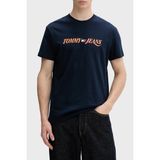 Tommy Jeans Logolu Pamuklu Regular Fit Bisiklet Yaka T Shirt Erkek T Shirt DM0DM22548 C1G - Lacivert - 2XL