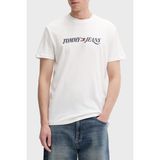 Tommy Jeans Logolu Pamuklu Regular Fit Bisiklet Yaka T Shirt Erkek T Shirt DM0DM22548 Ybl - Beyaz - 2XL