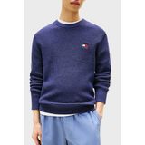 Tommy Jeans Logolu Pamuklu Slim Fit Bisiklet Yaka Örgü Kazak Erkek Kazak DM0DM21652 Dse - Lacivert