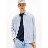 Tommy Jeans Mavi Erkek Regular Fit Çizgili Gömlek DM0DM22785C38 Mavi Gömlek - XL