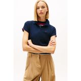 Tommy Jeans Nakışlı Lacivert Kadın Polo T-Shirt
