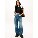 Tommy Jeans Nakışlı Siyah Kadın Polo T-Shirt