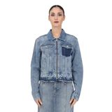 TOMMY JEANS Orta derecede yıkanabilir pamuk denimden kadın ceketi, Denim, S