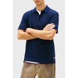Tommy Jeans Pamuk Karışımlı Regular Fit Düğmeli Polo Yaka T Shirt Erkek Polo Yaka T Shirt DM0DM22703 C1G - Lacivert