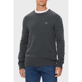 Tommy Jeans Pamuklu Regular Fit Bisiklet Yaka Kazak Erkek Kazak DM0DM18370 Pub - Koyu Gri