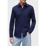 Tommy Jeans Pamuklu Regular Fit Logolu Klasik Yaka Uzun Kollu Gömlek Erkek Gömlek DM0DM22026 C1G - Lacivert - 2XL