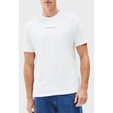 Tommy Jeans Pamuklu Relaxed Fit Logolu Bisiklet Yaka T Shirt Erkek T Shirt DM0DM21110 Ybl - Beyaz - 2XL