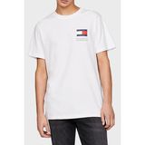 Tommy Jeans Pamuklu Slim Fit Bisiklet Yaka T Shirt Erkek T Shirt DM0DM18263 Ybr - Beyaz