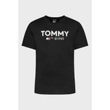 Tommy Jeans Pamuklu Slim Fit Bisiklet Yaka T Shirt Erkek T Shirt DM0DM18264 Bds - Siyah