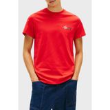 Tommy Jeans Pamuklu Slim Fit Logolu Bisiklet Yaka T Shirt Erkek T Shirt DM0DM22538 Xl8 - Kırmızı - 2XL