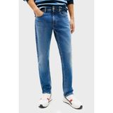 Tommy Jeans Pamuklu Slim Fit Normal Bel Dar Paça Jeans Erkek Kot Pantolon DM0DM22960 1A5 - Mavi - 33 / 32