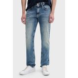 Tommy Jeans Pamuklu Slim Fit Normal Bel Dar Paça Jeans Erkek Kot Pantolon DM0DM22966 1A5 - 30 - 32 - Mavi