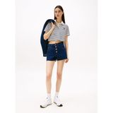 Tommy Jeans Polo Yaka T-Shirt, XS, 5003238595, Beyaz, Kadın
