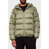 Tommy Jeans Regular Fit Kapüşonlu Kapitoneli Şişme Mont Erkek Mont DM0DM22044 M1L - Yeşil
