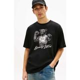 Tommy Jeans Siyah Erkek Regular Fit Baskılı T-Shirt DM0DM22543BDS Siyah T-Shirt - XL