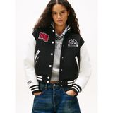 Tommy Jeans Siyah Kadın Standart Işlemeli Bomber Ceket DW0DW21628BDS