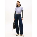 Tommy Jeans Standart Fit Baskılı T-Shirt Tjw Reg Gmd Script Tee, S, 5003345090, Lila, Kadın