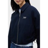 Tommy Jeans Su Itici Gofre Dokulu Gömlek Yaka Relaxed Fit Kadın Mont Mont DW0DW22912 C1G - Lacivert - XS
