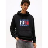 Tommy Jeans Tjm Normal Kesim Rwb Bayrak Desenli Erkek Kazak DM0DM22092BDS - Siyah