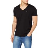 Tommy Jeans TJM ORIGINAL JERSEY V NECK TEE Erkek T-shirt TOMMY BLACK XXL