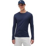 Tommy Jeans TJM ORIGINAL RIB LONGSLEEVE TEE Erkek T-shirt BLACK IRIS L