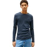 Tommy Jeans TJM ORIGINAL RIB LONGSLEEVE TEE Erkek T-shirt BLACK IRIS XXL