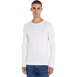 Tommy Jeans TJM ORIGINAL RIB LONGSLEEVE TEE Erkek T-shirt CLASSIC WHITE S