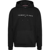 Tommy Jeans TJM REG LINEAR LOGO HOODIE EXT Erkek Sweatshirt Black M