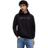 Tommy Jeans TJM REG LINEAR LOGO HOODIE EXT Erkek Sweatshirt Black S