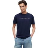 Tommy Jeans TJM REG LINEAR LOGO TEE EXT Erkek T-shirt Dark Blue XL
