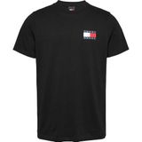 Tommy Jeans TJM SLIM ESSENTIAL FLAG TEE EXT Erkek T-shirt Black M