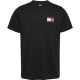 Tommy Jeans TJM SLIM ESSENTIAL FLAG TEE EXT Erkek T-shirt Black XL