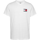 Tommy Jeans TJM SLIM ESSENTIAL FLAG TEE EXT Erkek T-shirt White XXL