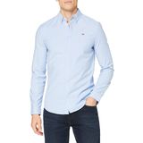 Tommy Jeans TJM SLIM STRETCH OXFORD SHIRT Erkek SHIRT Perfume Blue S