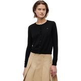 Tommy Jeans tjw essential crew neck cardigan Kadın Kazak Black M