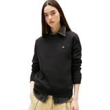 Tommy Jeans TJW REG S FLAG CREW Kadın Sweatshirt Black S