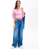 Tommy Jeans Tjw Rlx Gradıent Flag Crew Kadın Pembe Kazak DW0DW21396U06 - XS