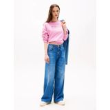 Tommy Jeans TJW RLX GRADIENT FLAG CREW Kadın Pembe Kazak DW0DW21396U06