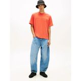 Tommy Jeans Turuncu Erkek Regular Fit Baskılı T-Shirt DM0DM22545XM2 Kırmızı T-Shirt - XL