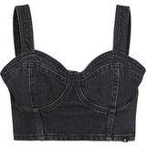 Tommy Jeans V Yaka Düz Indigo Kadın Atlet Bustıer Top AH7185 - XS