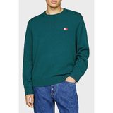 Tommy Jeans Yün Karışımlı Regular Fit Bisiklet Yaka Kazak Erkek Kazak DM0DM20706 Cwg - Koyu Yeşil